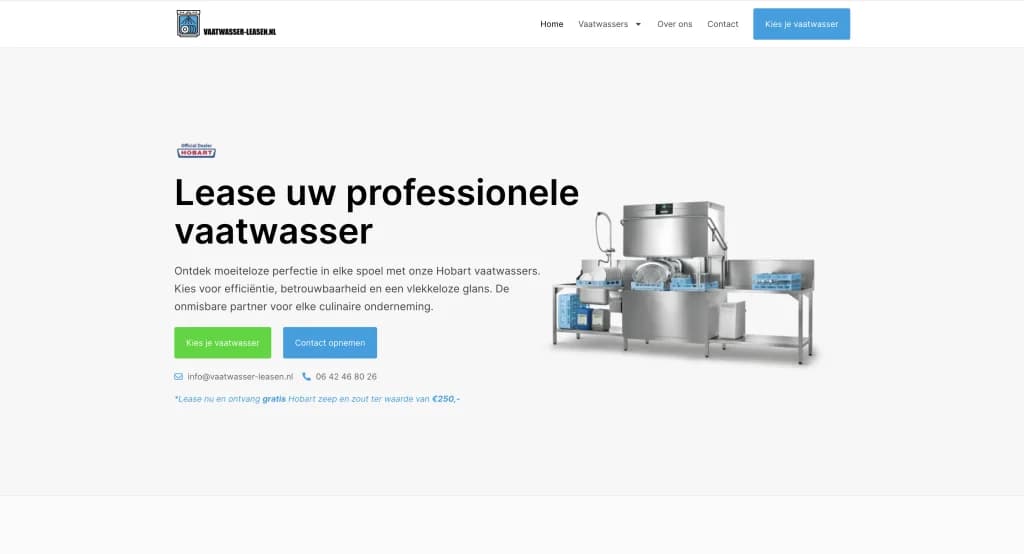 Screenshot van Vaatwasser Leasen